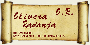 Olivera Radonja vizit kartica